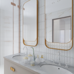 płytki marmuropodobne cecile marble raw decor w eleganckiej łazience